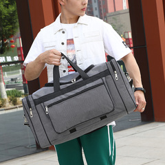 新款簡約大容量輕便手提旅行包學生返校多功能行李袋健身包可印製