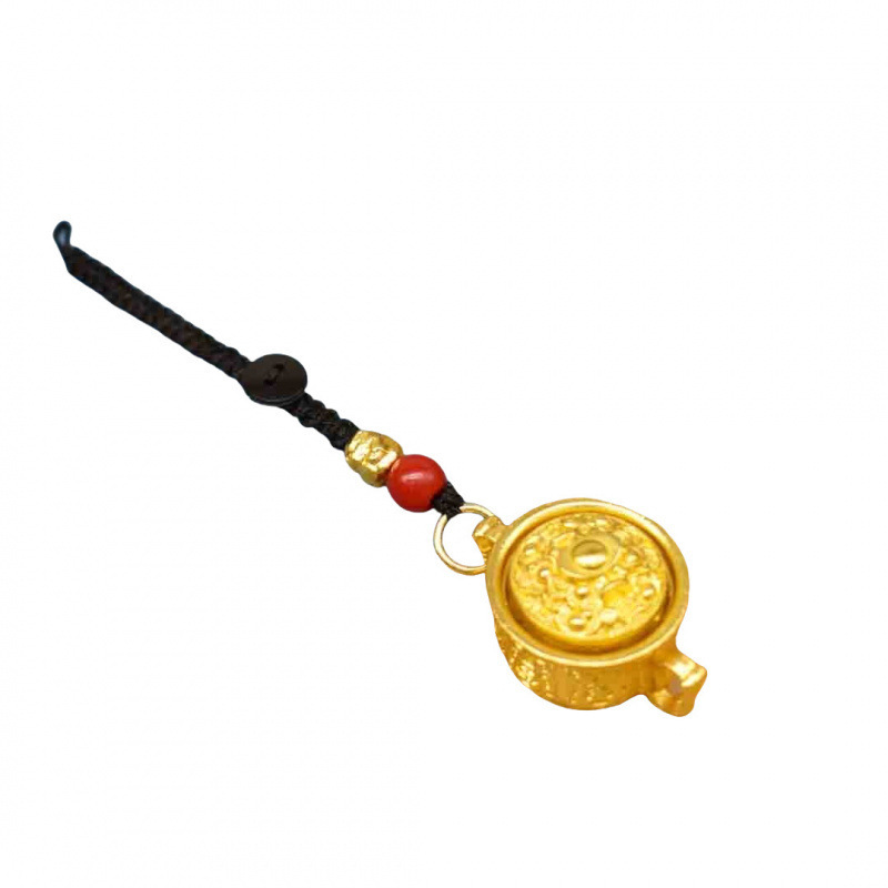 CORNUCOPIA 합금 조디악 턴 키 체인 펜던트 회전 가능한 운세 제작 캐리 온 작은 보석 손잡이