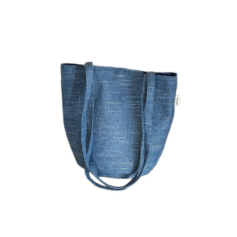 Bolso de mujer nuevo cubo de hombro material de lana versátil textura de ocio bolso de mano de viaje bolsa de tela de gran capacidad mochila
