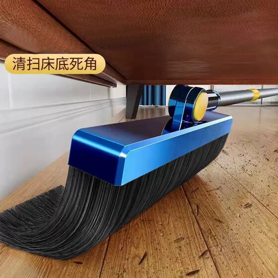 Thickened and enlarged folding rotating dustpan rotating broom suit combination soft wool broom non-stick hair broom sweeping broom