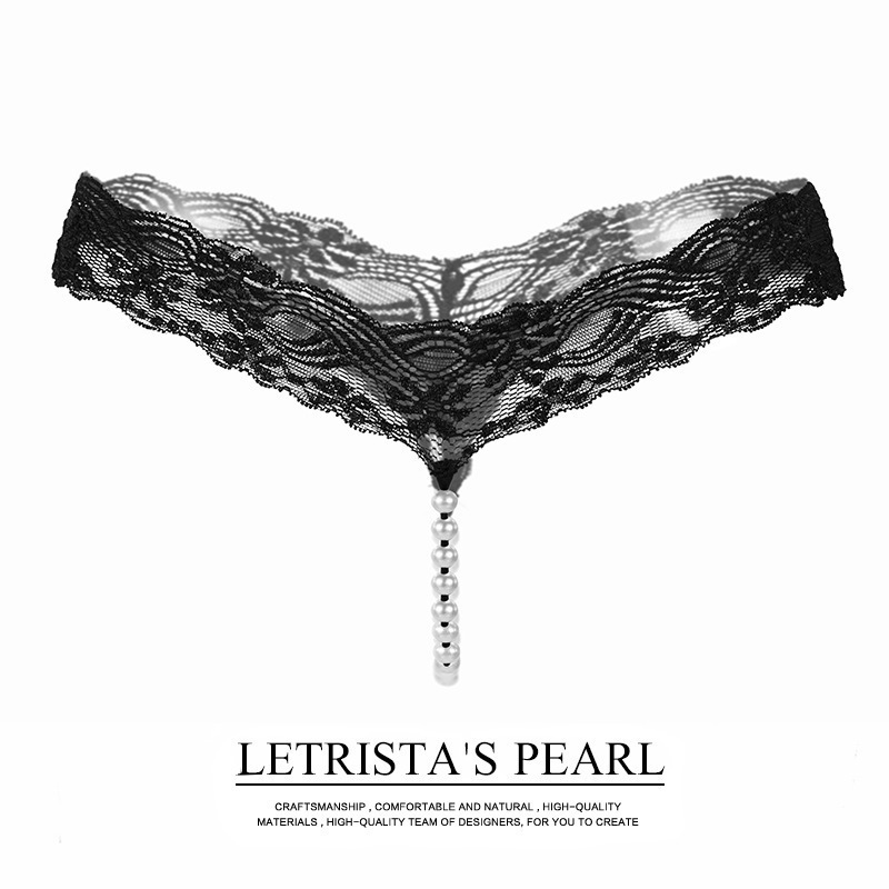 Sexy Underwear Sexy Pearl Massage Thong Free Crotch Lace Underwear Transparent Temptation Briefs Sexy Underwear Sexy Pearl Massage Thong Free Crotch Lace Underwear Transparent Temptation Briefs