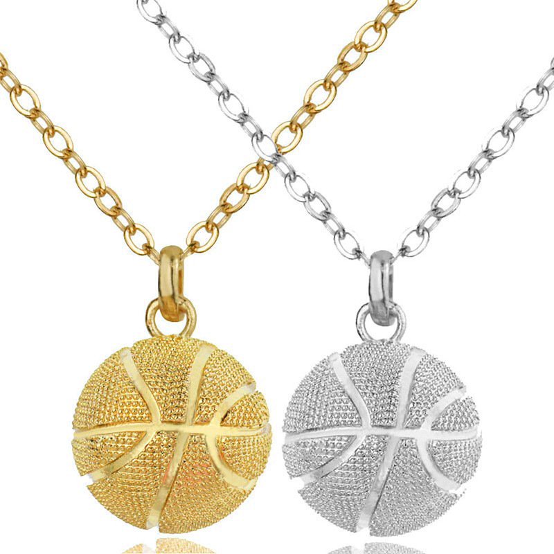 1 Piece Quantity Street Occasion Sports Basketball Football Alloy Plating Men's Pendant Necklace