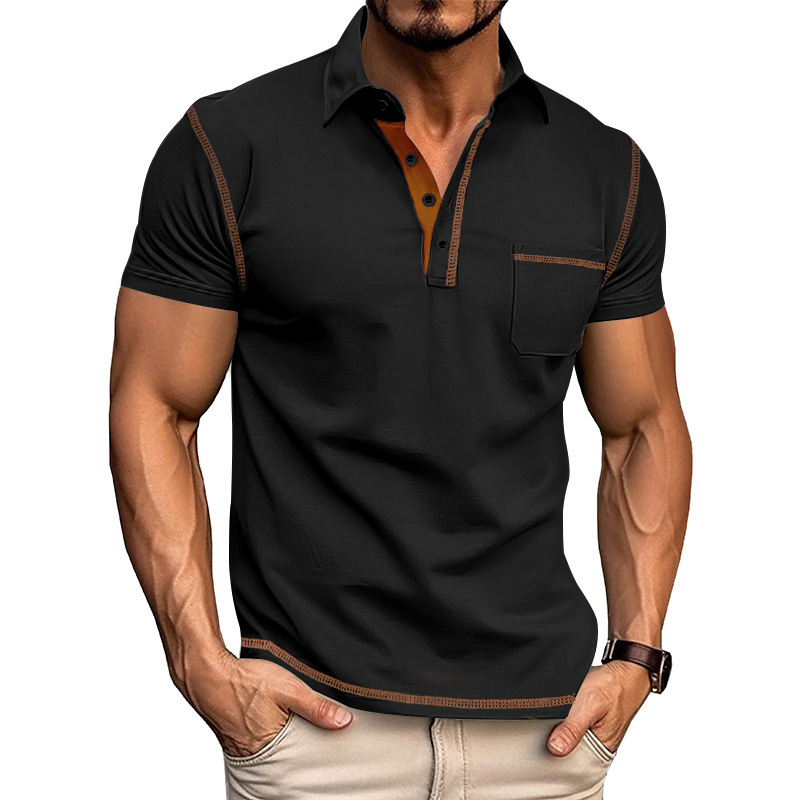 Nuevo transfronterizo Europa y América Amazon TK verano nuevo hombre camiseta de manga corta comercio exterior camiseta de polo