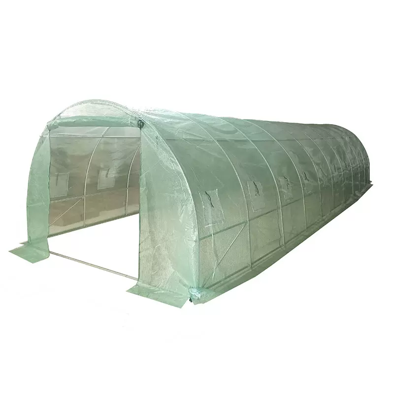 10x3m超大花园户外出口农业用隧道式网格pe大暖房花房大棚保温