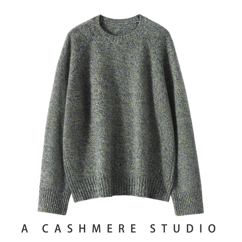 Soft and Comfortable Cashmere Sweater for Women, Floral Yarn Round Neck Knitwear, Loose and Lazy Style Casual Sweater, Thickened Base Layer Soft and Comfortable Cashmere Sweater for Women, Floral Yarn Round Neck Knitwear, Loose and Lazy Style Casual Sweater, Thickened Base Layer