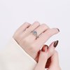 Fashionable elite ring with stone, micro incrustation