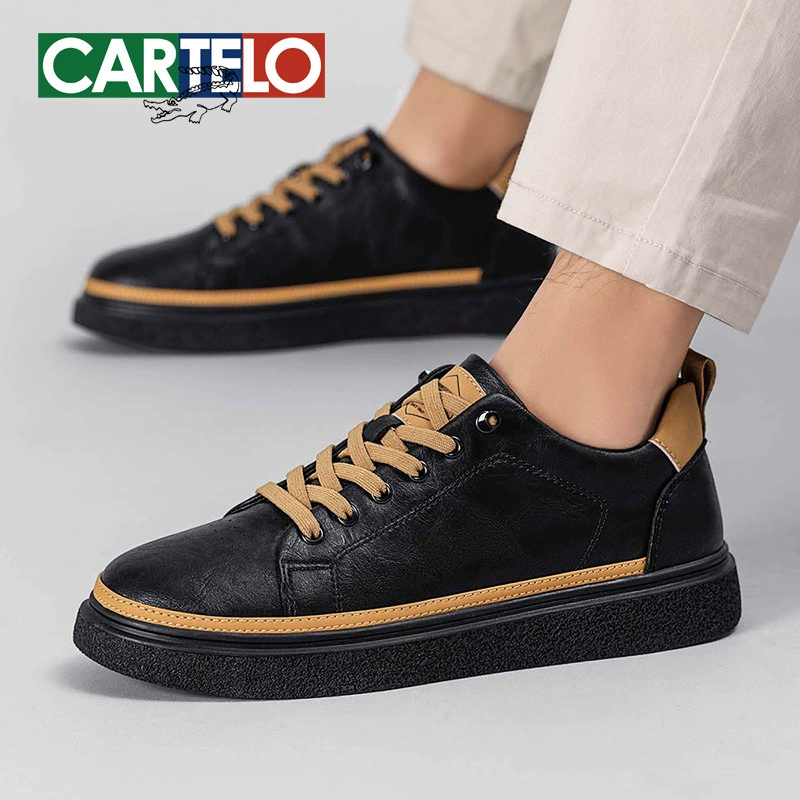 Мужская обувь 2025 новый тренд дикие весенние и осенние кожаные туфли для мужчин повседневные кожаные туфли для мужчин