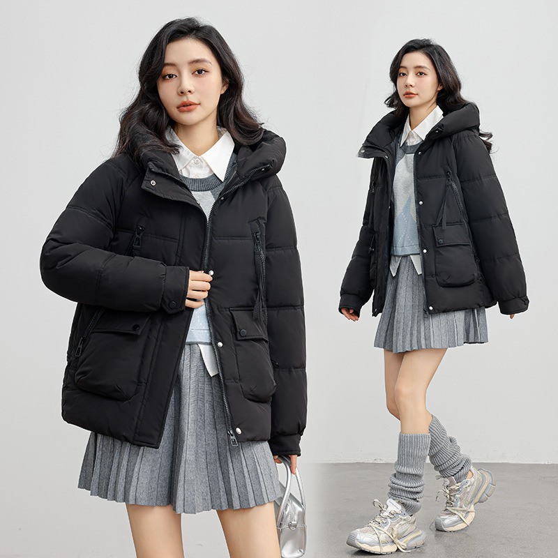 Russian new winer plus size for women's casual warmh, hickened and enlarged pocke hooded coon wholesale Down_voghion.com