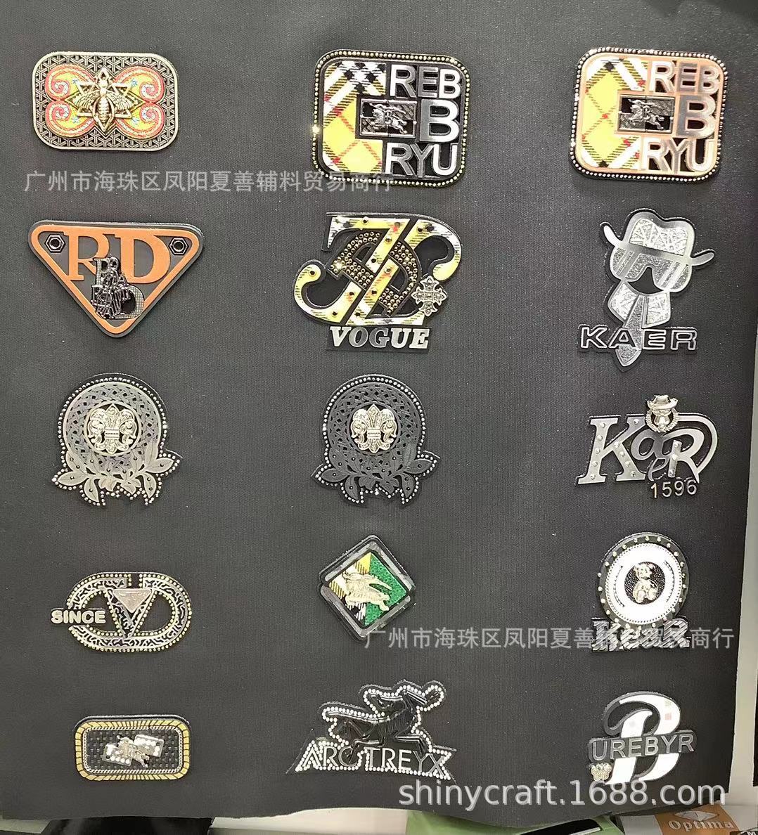 重工多工艺金属欧货男装烫标 一次压烫标