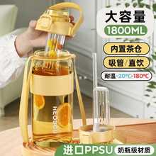 ppsu水杯大容量成人耐高温茶水分离泡茶杯新款女儿童吸管运动水壶