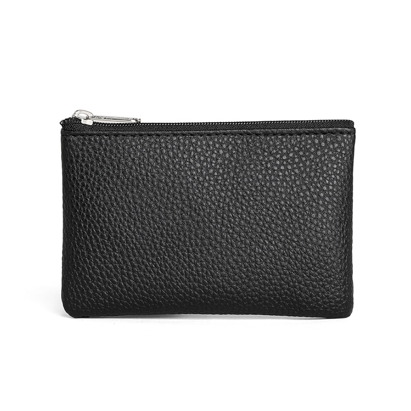 Patrón de lichi mini monedero portátil bolso de tarjeta corto y delgado con cremallera bolso de moneda venta caliente transfronteriza bolso de llaves billetera