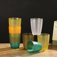 アクリルPC耐落下カップホテル茶レストラン飲料カップバーバイキング用カッププラスチックジュースカップカラー