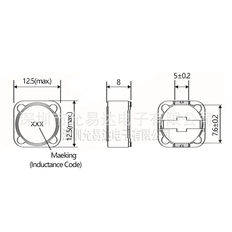 CD127 680 мкГн экранированный чип-индуктор