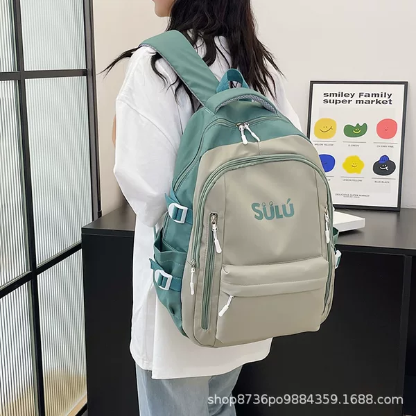 Cross-border schoolbag girls junior high school Senior high school students high value backpack primary school students third to sixth grade lightweight backpack