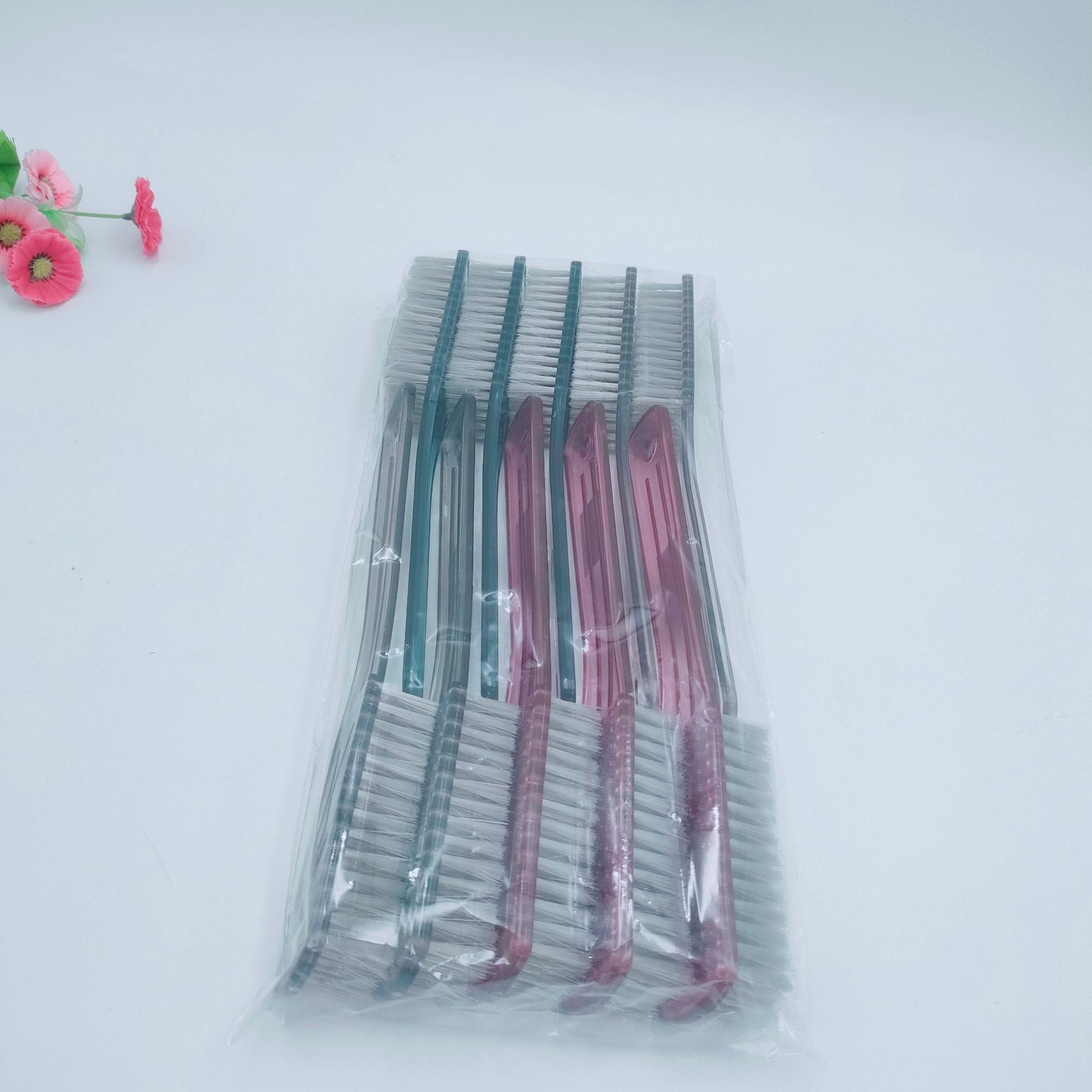 A - 918 cepillo de zapatos de cristal de mango largo