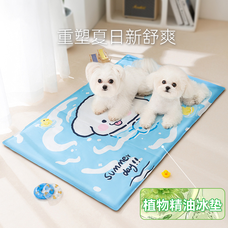 Refrescante de verano para perros, prevención del golpe de calor, juego de agua de verano, almohadilla de hielo para cachorros, nido de gatos, almohadilla de enfriamiento para perros pequeños, perrera, nido de hielo para mascotas