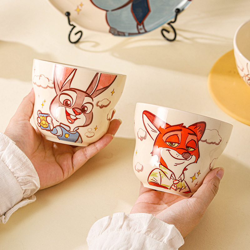 Mad Animal City Nick Leopard cop copas de cerámica para el hogar de alto valor facial de los niños nuevos copas de agua para el cumpleaños