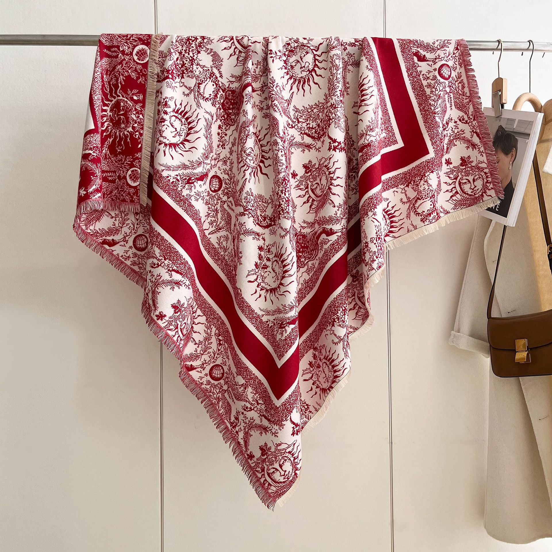 Nueva moda sol otoño invierno doble cara imitación de cachemir toallas elegantes versátiles collar abrigo abrigo chal