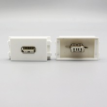128型USB数据插座模块 焊接型USB接口插座 面板地插功能件模块