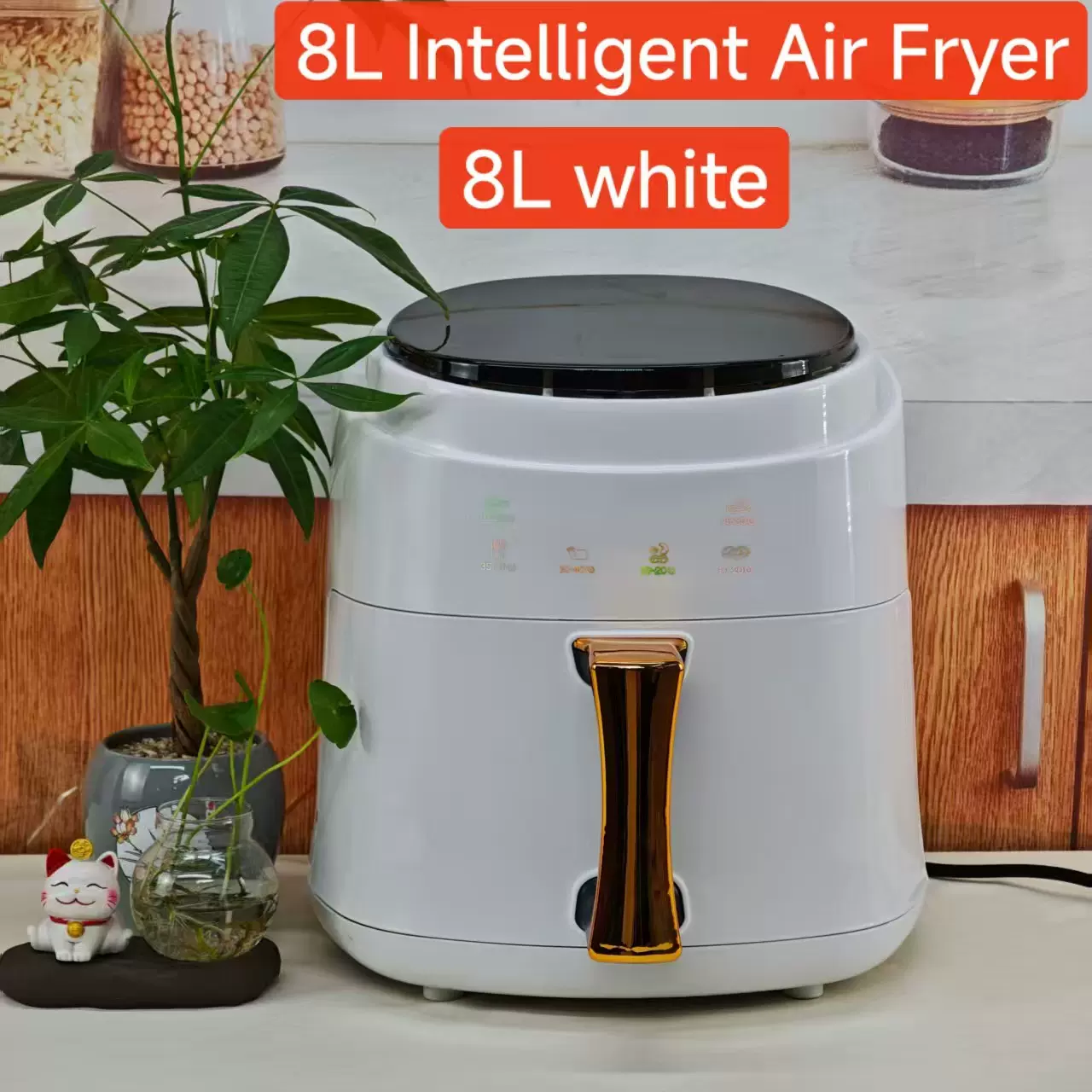 8LAir fryer可视触摸空气炸锅家用智能电炸锅薯条大容量烤箱