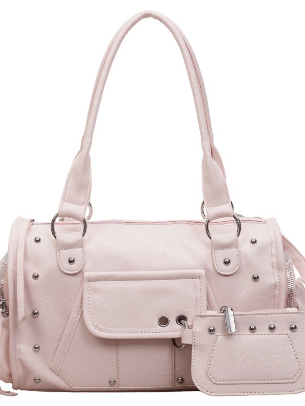 Bolso para mujeres 2026 nuevo cross-border bolso de motocicleta portátil de gran capacidad textura ligera de lujo versátil bolso de hombro