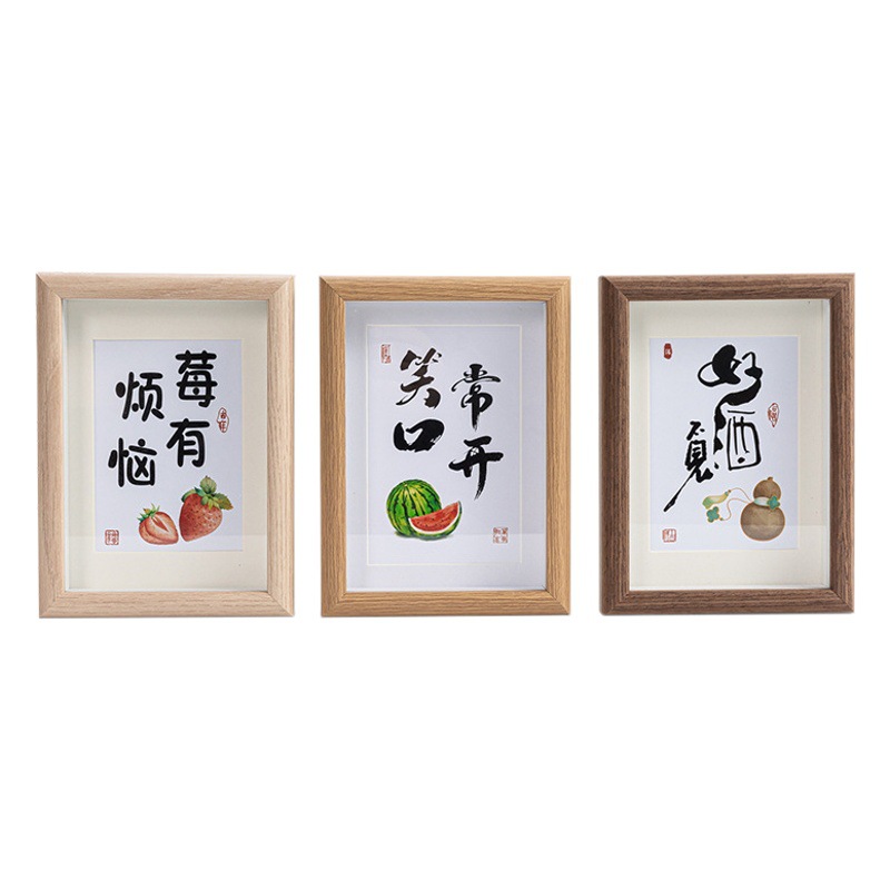 Marco DE FOTOS tridimensional hueco de madera decoración Cartón DIY hecho a mano tamaño de muestra logotipo creativo marco de fotos