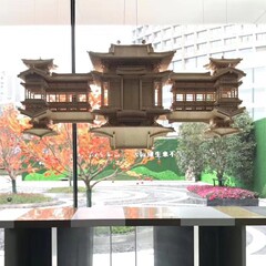 新中国式シャンデリア家工事カスタム別荘ホテルロビー茶室軒灯個性実木シャンデリア