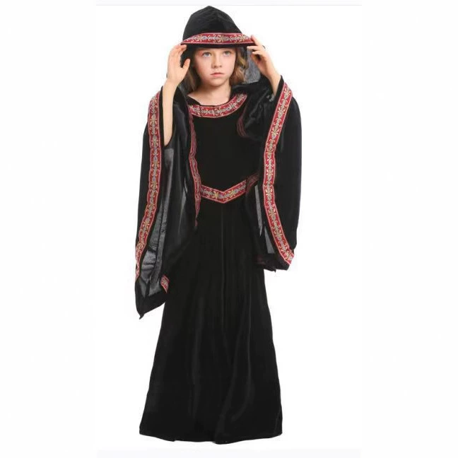 Suit, burgundy black children's retro dress, halloween, European style