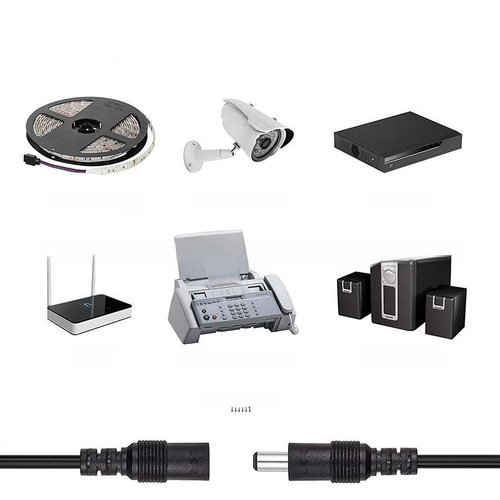 DC power cord connection line 5.5*2.1 male and female connector LED monitor power cord connection line 15/20/25/30CM