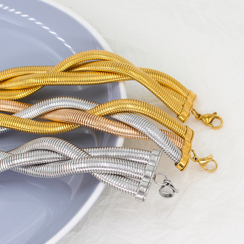 304 Stainless Steel Pendant Material PVD Coated 18K Gold Real Gold Plated Geometric 304 Stainless Steel Classic Style Waterproof Non Tarnish 304 Stainless Steel Choker