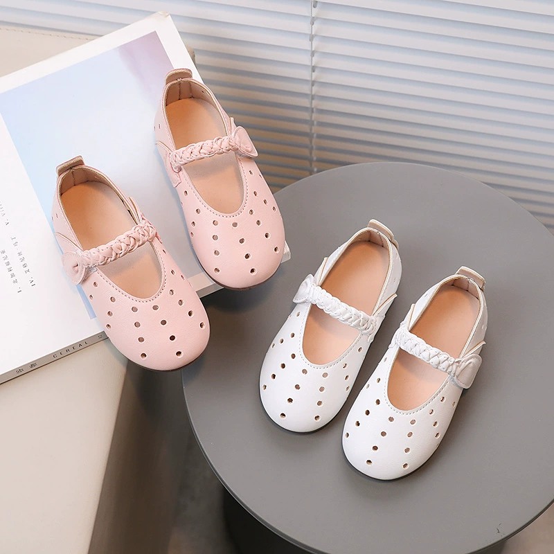 Children's shoes for leather shoes, fashionable footwear, breathable small princess costume