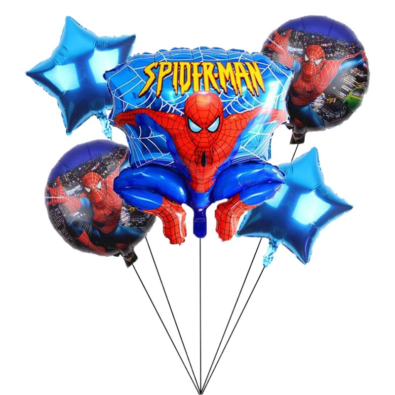 Traje de Spider-Man Capitán América Superman Iron Man globo Superhéroe fiesta de cumpleaños de los niños decoración del globo