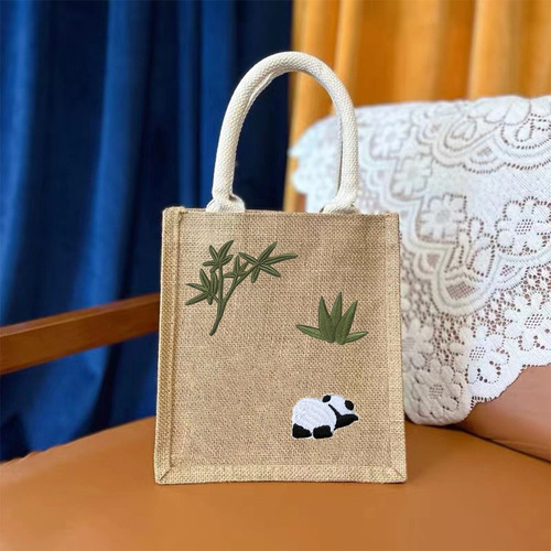 Treasure No. 1 antique bamboo leaf embroidery cloth stickers linen bags bamboo stickers accessories clothing accessories patch stickers