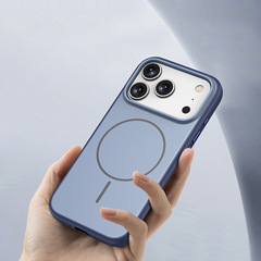 适用iPhone17Promax磨砂磁吸手机壳苹果16撞色硅胶16pm防摔保护套