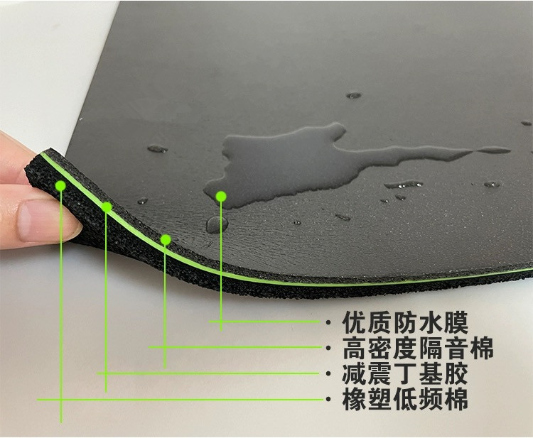 Customized low-frequency car high-density soundproofing cotton, shock-absorbing board, three-in-one soundproofing material, universal chassis noise reduction