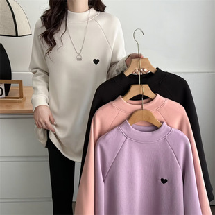 Winter 2024 new plus size coat fat sister age-reducing slimming thick velvet love embroidery long vests 2454