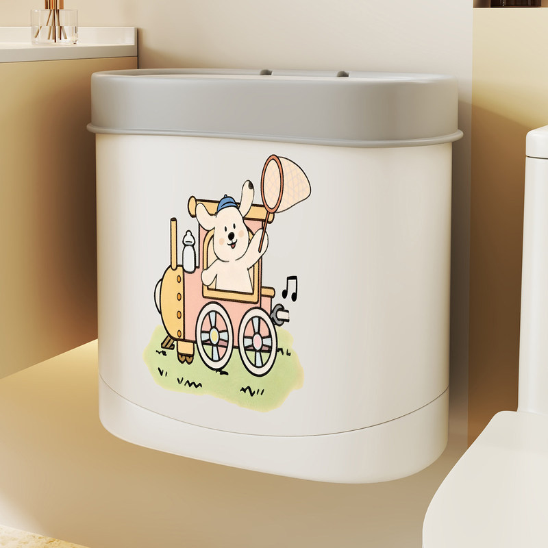 No-drill wall-mounted trash can, suitable for toilets and bathrooms, with a lid, narrow design, space-saving, and odor-proof No-drill wall-mounted trash can, suitable for toilets and bathrooms, with a lid, narrow design, space-saving, and odor-proof