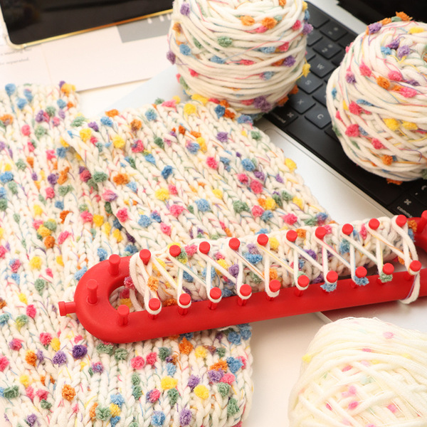 Rainbow knitted scarf handmade