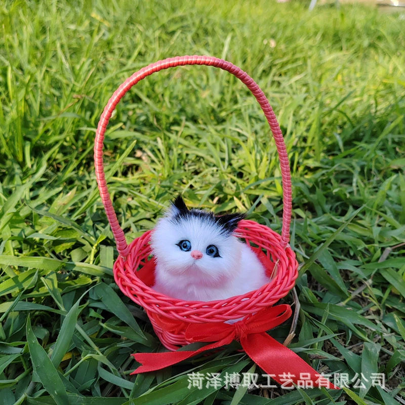 Реалистичная игрушка, корзина, модель животного