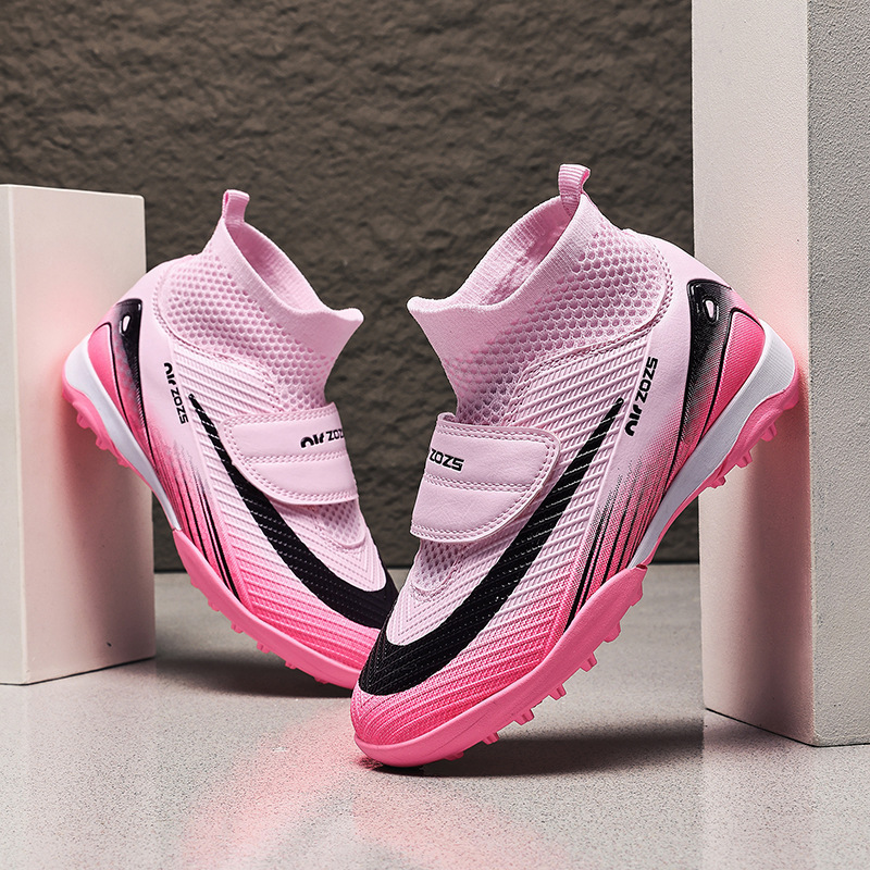 Children's Soccer Shoes for Boys, High-Top Tf Cleats, Outdoor Sports Turf Shoes, Youth Student Soccer Training Shoes, Wholesale Children's Soccer Shoes for Boys, High-Top Tf Cleats, Outdoor Sports Turf Shoes, Youth Student Soccer Training Shoes, Wholesale