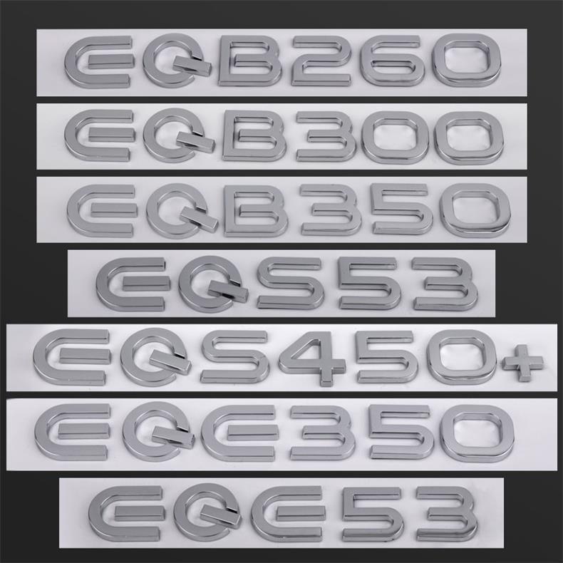 Suitable for Mercedes-Benz EQE53, EQS450, EQC400, EQA300, and EQB350; tail emblem, car logo, lettering, and sticker