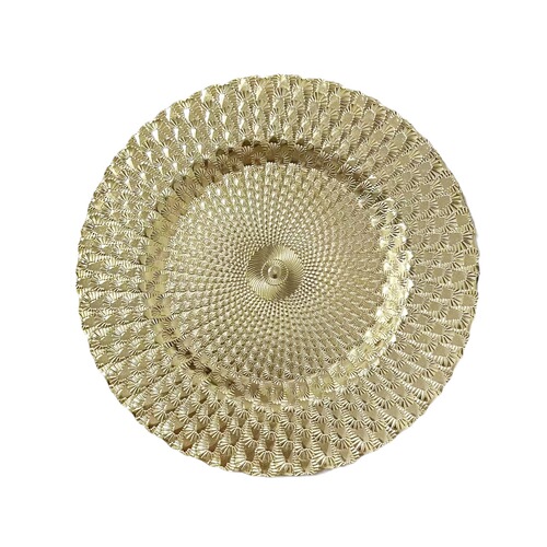 European plastic plate retro Hong Kong style fruit plate household peacock electroplated fruit plate gold and silver rose gold disc tray mat