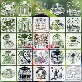 绘图模板;场地布置道具;喜糖盒