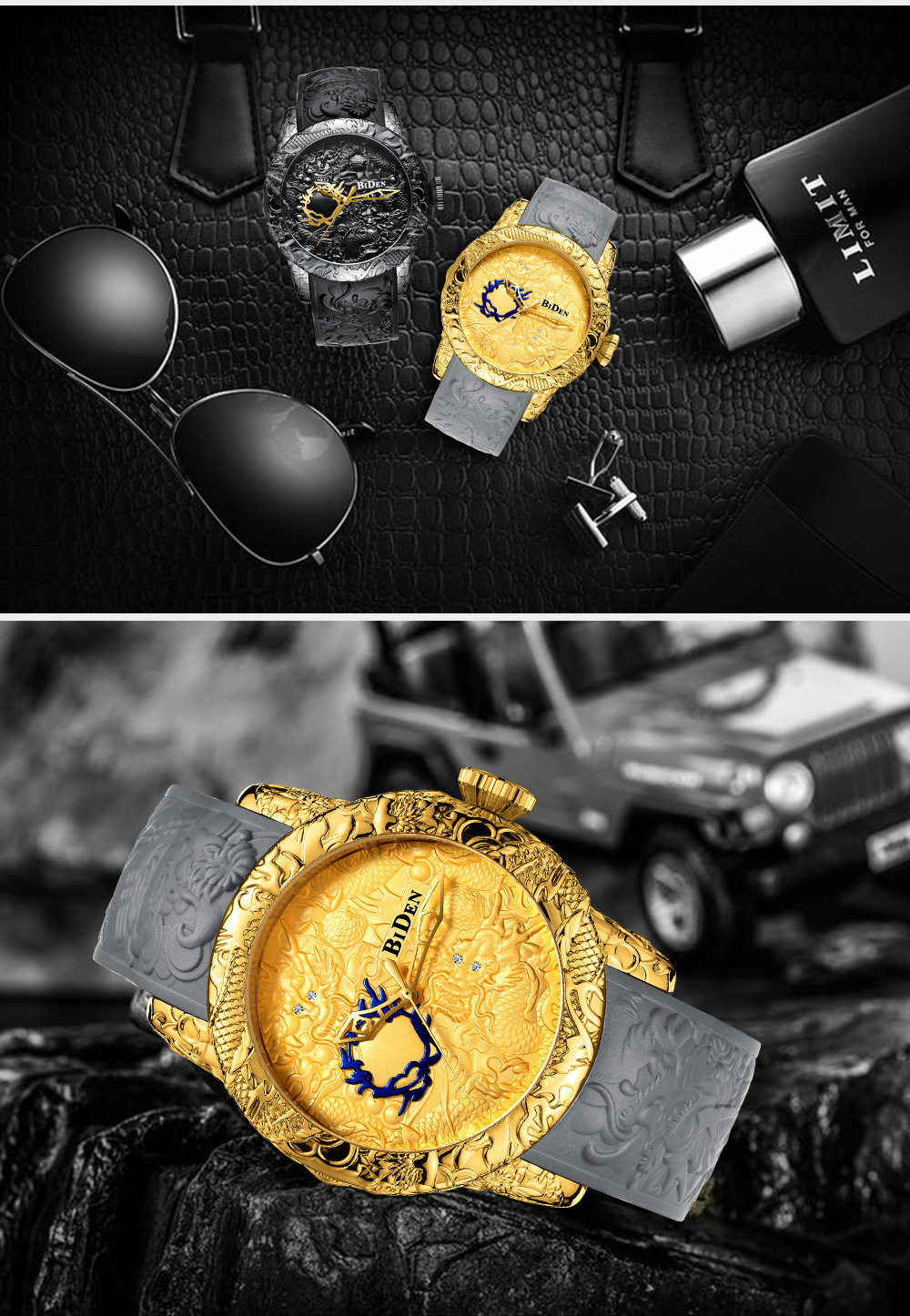 Herrklocka quartz b biden business stil och mode trend_voghion.com