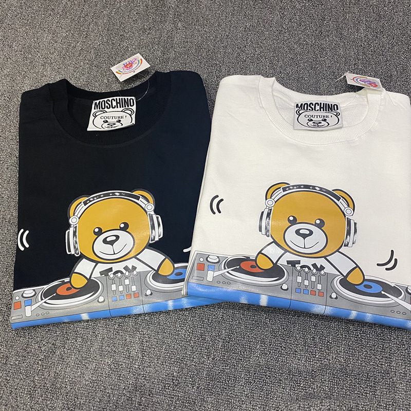 クロスボーダーヨーロッパとアメリカのトレンドブランド春夏新作ラウンドネックプルオーバー親子ベアTシャツ半袖カップルスタイル|undefined