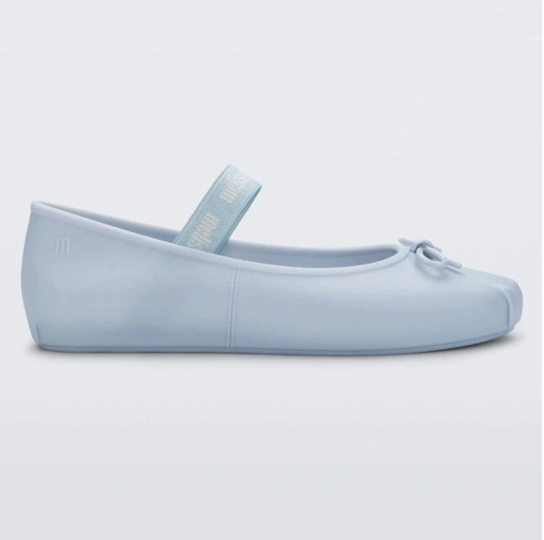 2025 новые весенние и осенние женские туфли Melissa на плоской подошве с бантом, простые балетки с квадратной головкой, удобные женские балетки