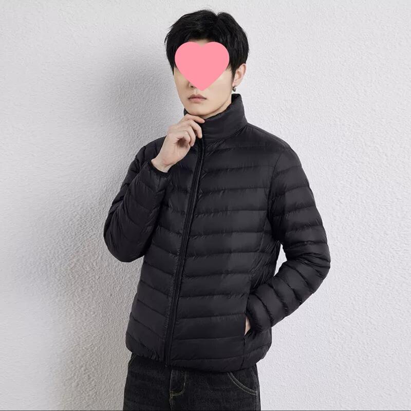 2024 Lightweight down Jacket Men's Jacket Hooded White Duck down Youku Warm New Portable Stand Collar Classy Light