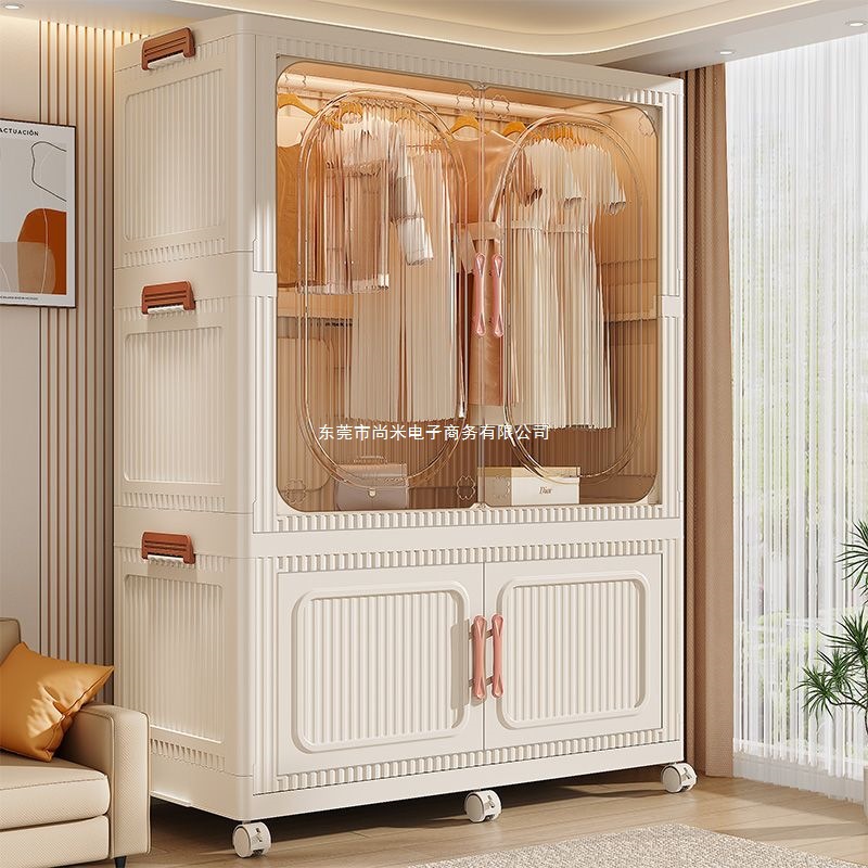 衣柜家用卧室秒安装折叠简易衣柜出租房用结实耐用宝宝儿童衣柜