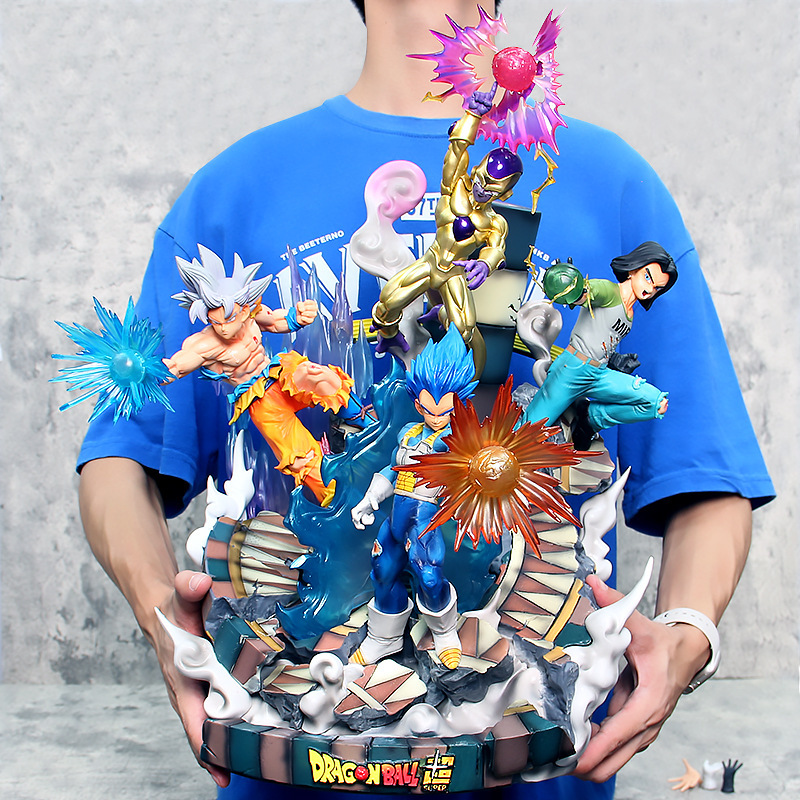 超大号手办七龙珠力量大会孙悟空贝吉塔弗利萨17号模型摆件