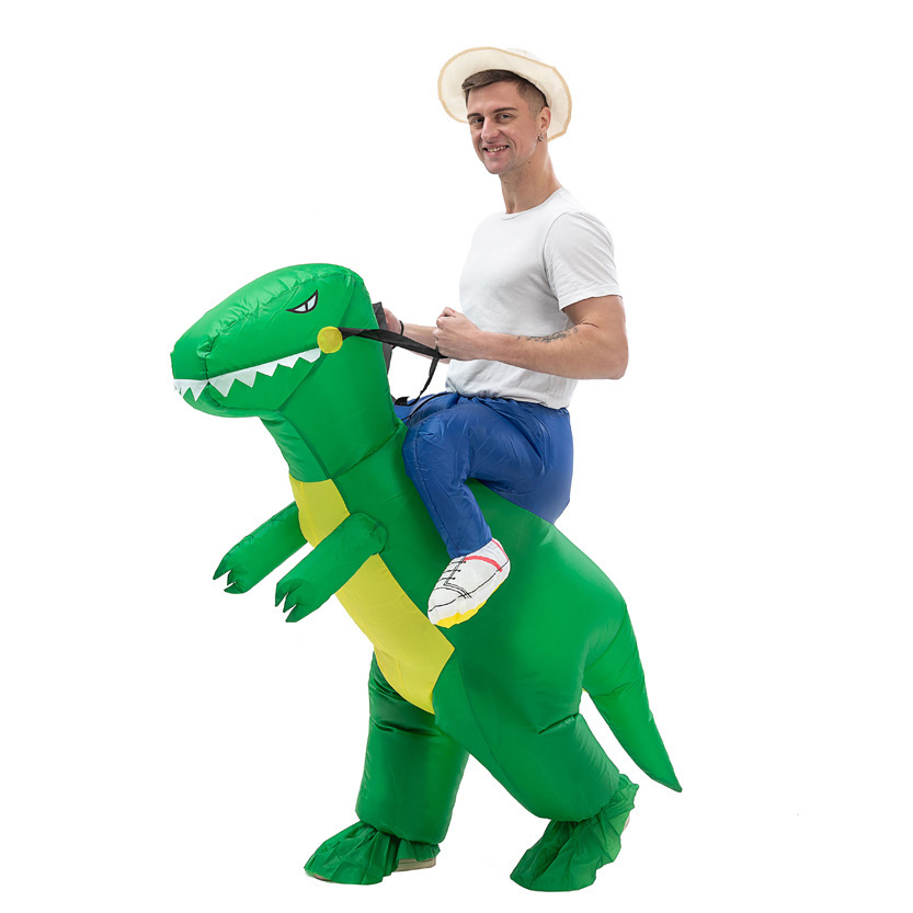 Halloween transfronterizo venta caliente T-Rex fiesta ropa inflable festival de prueba de todo el cuerpo ropa inflable de dinosaurio